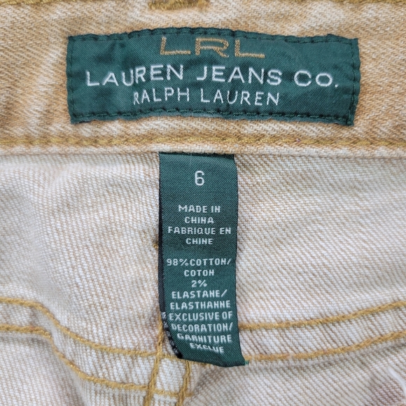 Ralph Lauren Jeans‎ Co Womens 6 Tan Western Stretch Classic Boot Cut Embroidered - Picture 3 of 13